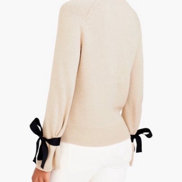 JCrew Bow Sleeves Crew Neck Sweater - Picture 6 of 9